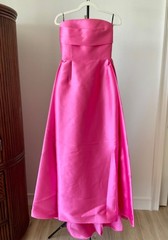 WT Solace London Tiffany Strapless Maxi Dress Pink UK 10 Designer Evening Gown