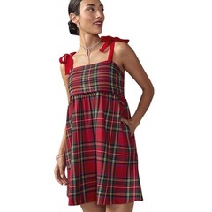 Francesca&rsquo;s Lorrie Tie Strap Pleated Mini Dress Tie Shoulder Holiday Small