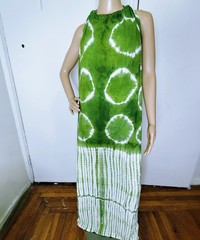 Women&rsquo;s Backless Long Dress , Batik Cotton Dera For Summer Beach Dress, (S-M)