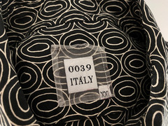 0039 Italy Black/White Patterned Button Down Shirt Dress Women&rsquo;s Size 2XL