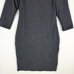 Simply Styled by Sears Sheath Dress Womens Medium Gray 3/4 Sleeve Round Neck