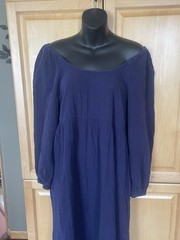 Universal Thread Puff Elbow Sleeve Gauze Navy Blue Women’s Size Medium