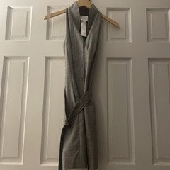 Akris Punto Wool Silk Sleeveless Button-Front Belted Dress Size 6 Saks Exclusive