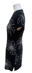 Amanda Smith Dress Womens 6 Black White Floral Sheath Shift Career Office Work