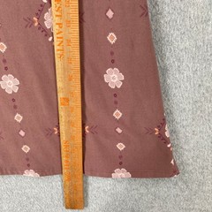 Mudd Women&rsquo;s Brownish Pink Floral Print Long Sleeve Laced Cuff Knit Dress Size S