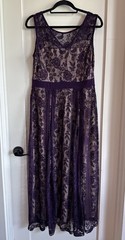 Candalite Petite Dress Formal Women’s PXL, Purple (TRENDing) Lace, Sleeveless