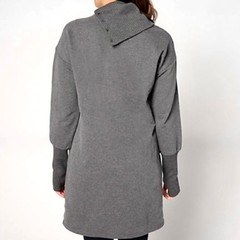 Studio Park Gray Pullover Sweatshirt Dress Womens Size LP