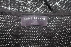 Lane Bryant 26/28 Sweater Dress Black/White Knit NWOT long sleeve pullover