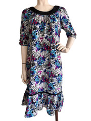 Vintage LIBERTY HOUSE for Naturally Petite Muumuu Hawaiian Aloha Floral Dress PS