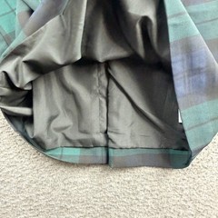 J.Crew Plaid Shift Dress Women&rsquo;s 2 Green Black Watch Ruffle Neck Long Sleeve