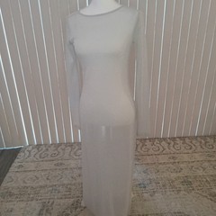 Silver Shimmer Opaque Dress From Zara, New W/tags, Sz S