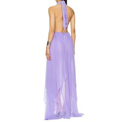 Retrofête Ina Silk Chiffon Maxi Dress Wisteria NWT Medium Wedding Guest Gala