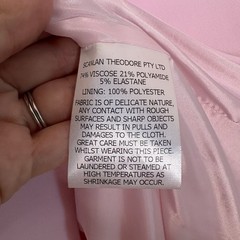 Scanlan Theodore Italian Milano Button Mini Dress Size AU 10 / US 6 Pink
