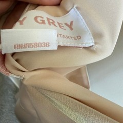 Birdy Grey Kira Dress Shiny Satin Champagne size M bridesmaid dress