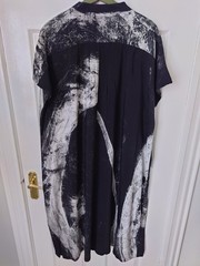 Crea Concept Black White Oversized Kaftan Dress Size 46 UK 18 Pockets Pleated