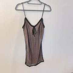 Miu Miu Dress Designer Size 40 Layered Mesh Cami Slip Dress Made In Italy US 4