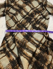 Vintage Dress Mid Century Modern Plaid Wool Small