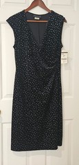 Vtg Y2K Dress Connected Apparel Velvet Size 14 Glitter Star Celestial Grunge NOS