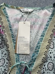 New Dress by Tendency Large Longsleeves Geometric Beach Vacation Cruise Women&rsquo;s