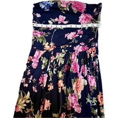 Vanilla Bay Navy and Pink Floral Sleeveless Boho Maxi Dress Size Medium