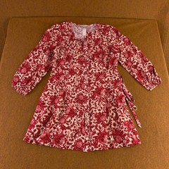 LOFT Womens Size 18 Tall Red Night Bloom Flroal Belted Mini Pocket Dress NWT