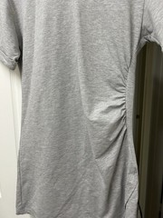 Lulus Effortless Approach Ruched Mini Dress Heather Grey NWT Size S