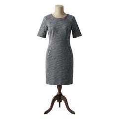 Lands&rsquo; End Heather Gray Midi Sheath Dress, Sizw 14T