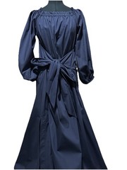 Stunning Scanlan Theodore Navy Off Shoulder Maxi Dress Tie Front Dress Size 8