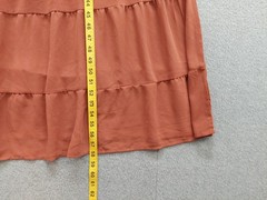 PrettyGarden Women Maxi Dress L Rust Orange 100% Polyester Sleeveless Summer
