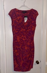 Ralph Lauren Floral Sleeveless Ruched Faux Wrap Stretch Dress Size 10 NWT