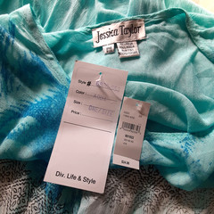 Jessica Taylor Beach Cover Up Dress Swim Sun Sleeveless One Size Rayon NWT
