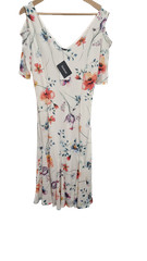Kaleidoscope Floral Cold-Shoulder Midi Dress – Size 16 – New With Tags