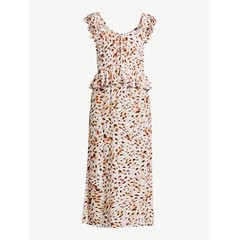 Sofia by Sofia Vergara Sweetheart Neck Ruffle Sleeveless Peplum Midi Dress Large