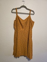 Old Navy Poka Dot Smocked Back Spaghetti Strap Fit & Flare Mini Dress Sz XL