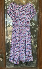 Talbots Women&rsquo;s 4 Petite Boho-Chic, Peasant, Lined Floral Midi Dress EUC