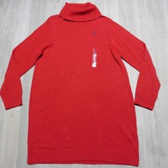 Polo Ralph Lauren Women&rsquo;s XXL Cotton Wool Turtleneck Sweater Dress Red LS