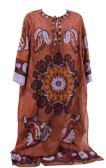 Marina Rinaldi Sport 100% Cotton Kaftan Dress US 20 Italian Luxury NWT $795