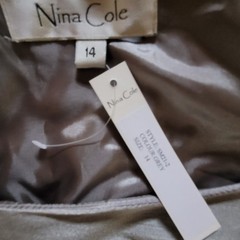 Nina Cole Grey Jacket Dress 14 New with Tags