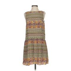 Hemant & Nandita Beaded Drop Waist Shift Mini Dress in Multicolor Size 4