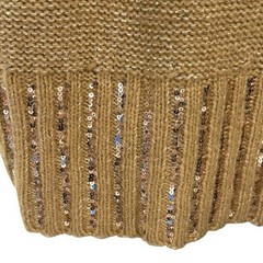 Anthropologie Maeve Sparkle Layered Cardigan Sweater Mini Dress Size M Tan NEW
