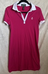 Lauren Ralph Lauren Active Pink Polo Dress Medium Preppy Y2K Tennis Style