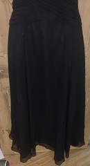 Black Midi Ball Gown Evening Dress Bandage bodice Silk fit flare L.K. BENNETT 10
