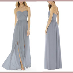 NEW $208 Social Bridesmaids [ 14 ] Strapless Georgette &lsquo;8159&rsquo; A-Line Gown #S313