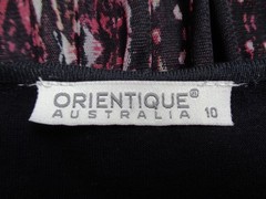 ORIENTIQUE Black Yellow Pink Boho Dress Size 10