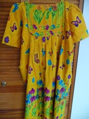 Women&rsquo;s Sundress, Size L Melon Botanical Floral design, Side Pockets