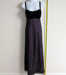Vintage Morgan & Co Dress Womens 11/12 Empire Waist 90s Whimsigoth Dark Romantic