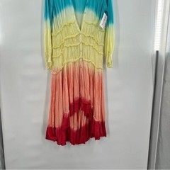 For the Republic tie dye button front dress size S