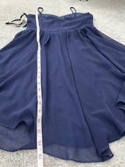 City Triangles Blue Chiffon Sweetheart Beaded Spaghetti Strap A-Line Dress 5