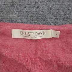 Christy Dawn Dress Womens S Pink A Line Midi Square Neck Puff Sleeve Belted