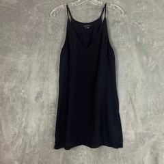 Theory Mini Slip Dress Womens S 100% Silk Lightweight Side Slit Minimalist